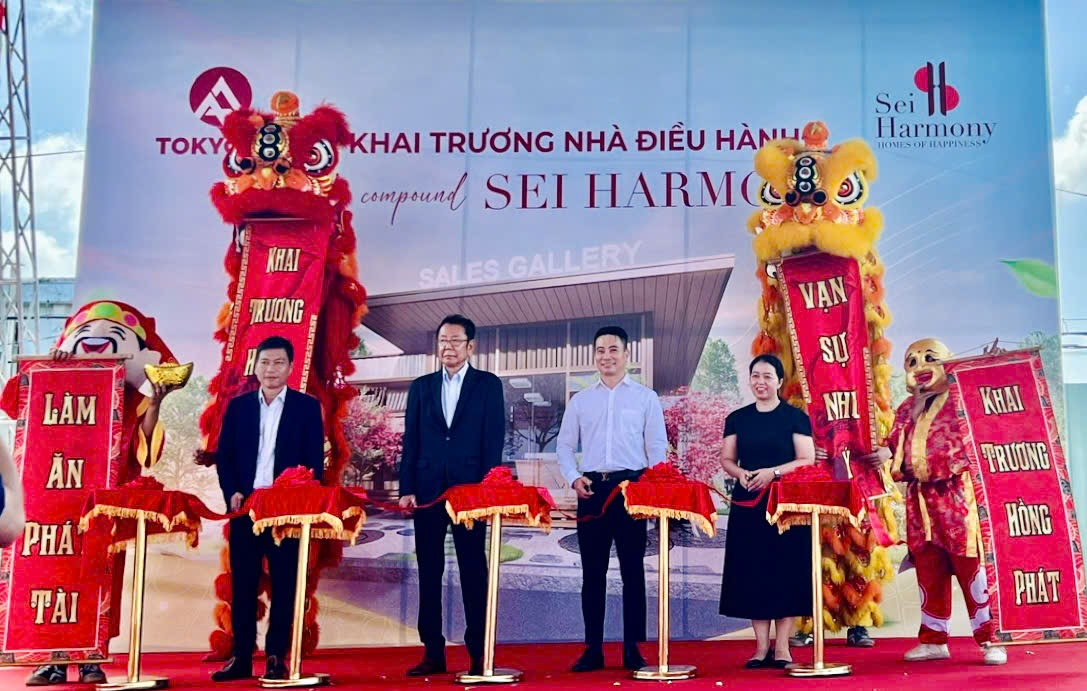 Ban lãnh đạo Tokyo AA chính thức cắt băng khai trương nhà điều hành Sei Harmony.